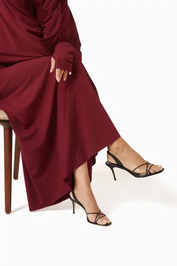 صندل نينفيا بوب فابيو بكعب 70 مم جلد نابا