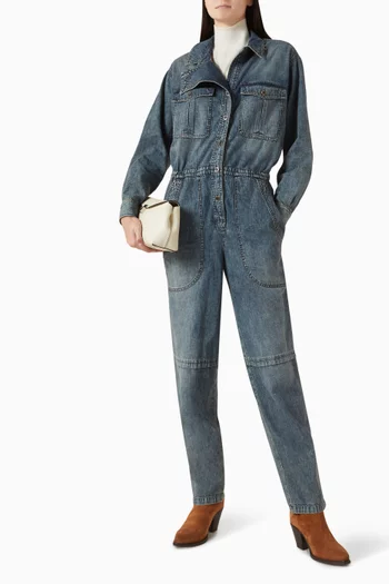 Nadia Utility Jumpsuit in Denim