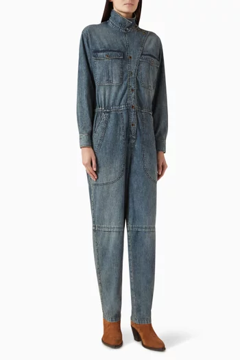 Nadia Utility Jumpsuit in Denim