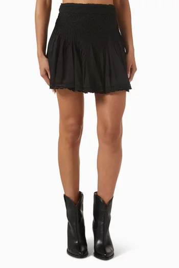 Goldie Lace-trim Mini Skirt in Cotton Voile
