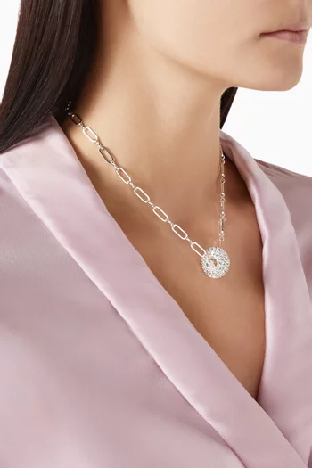 Strass Ball Pendant Necklace in 925 Sterling Silver