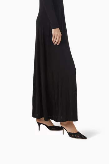 Positano 75 Mules in Lace & Suede