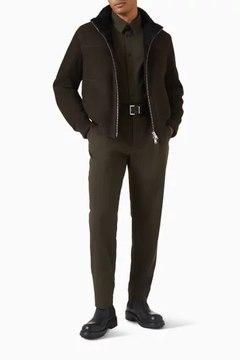 Arek Shearling Jacket in Suede