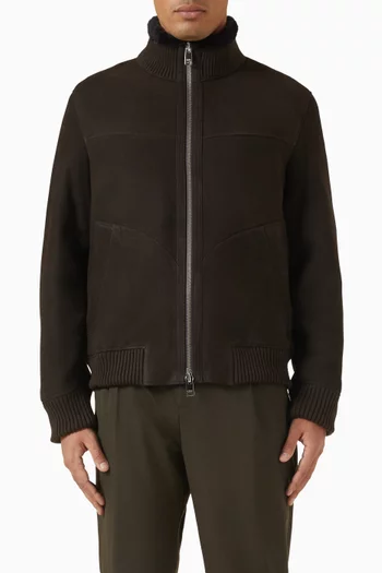 Arek Shearling Jacket in Suede