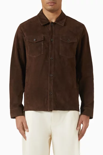 Dex Western Shirt in Suede
