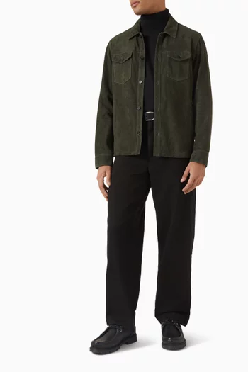 Dex Western Shirt in Suede