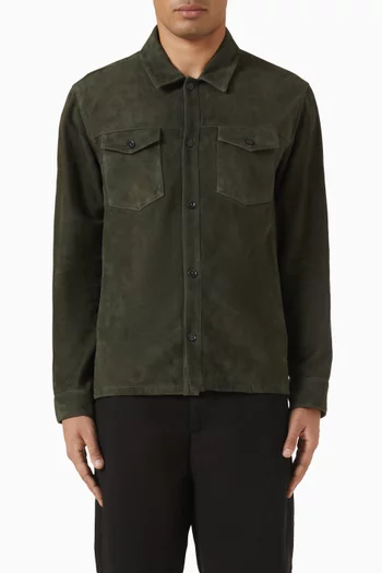 Dex Western Shirt in Suede