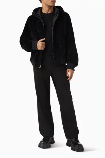 Novel Reversible Jacket in Shearling