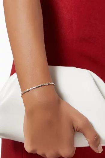 Matrix Tennis Bracelet in Gold-plated Metal