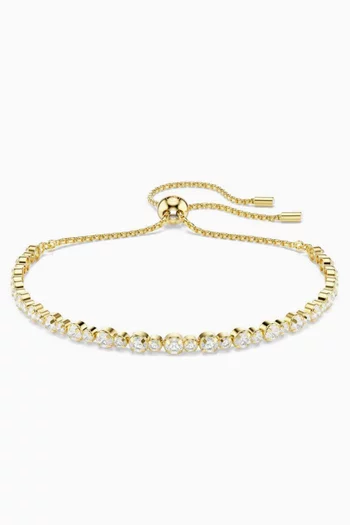 Matrix Tennis Bracelet in Gold-plated Metal