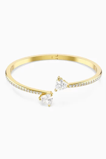 Mesmera Heart Bangle in Gold-plated Metal