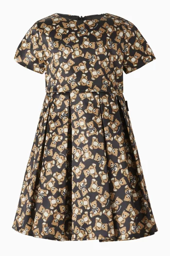 فستان بقصة واسعة مزينة بطبعة دب