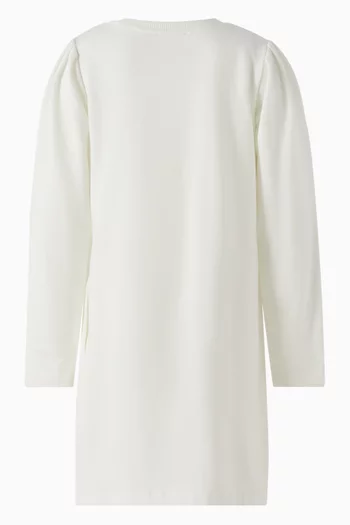 Sweatshirt Teddy Dress in Cotton Jersey