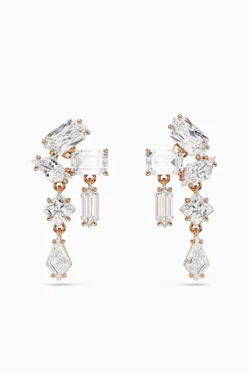 Mesmera Drop Earrings in Rose Gold-plated Metal