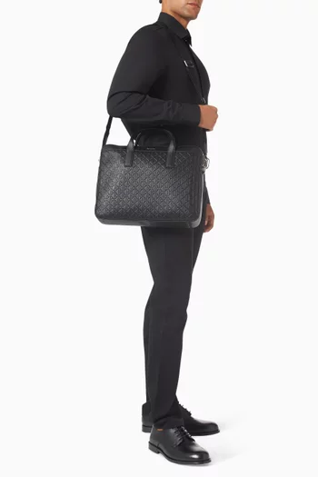 Embossed Monogram Logo Commuter Bag