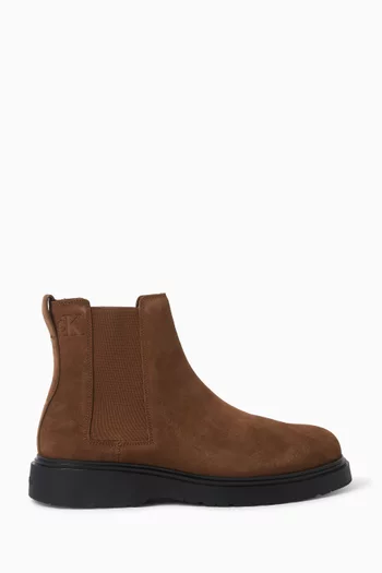 Chelsea Combat Boots in Suede