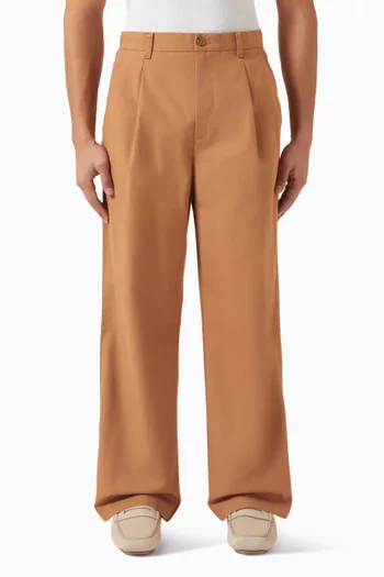 Pleated Pants in Twill