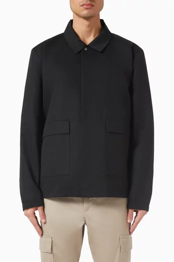 جاكيت فضفاض تويل معالج