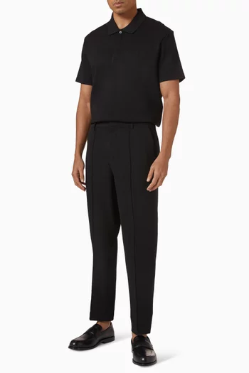 تي شيرت بولو فاخر قطن بنسيج متشابك