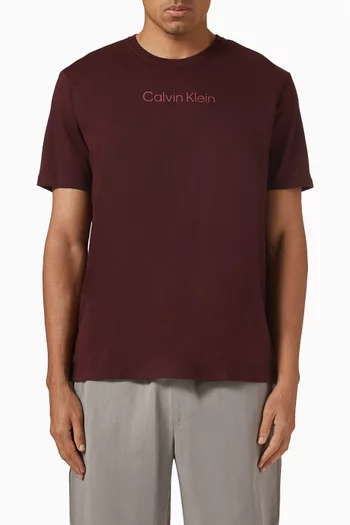 تي شيرت مزين بشعار الماركة قطن