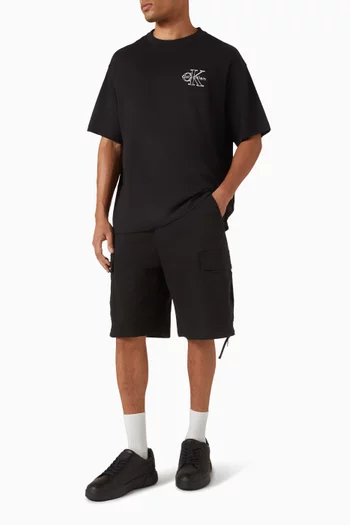 تي شيرت بشعار الماركة بحجم صغير قطن جيرسيه