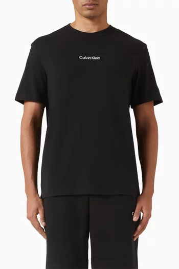 Breathable Gym T-shirt in Cotton-blend Jersey