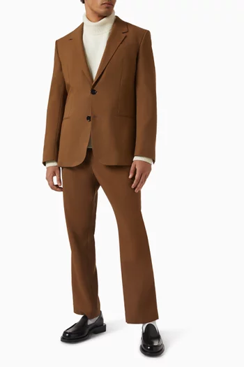 جاكيت بصف أزرار صوف