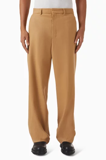 بنطال واسع الساقين صوف فلانيل