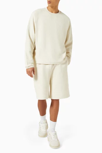 سويت شيرت بفتحة رقبة مستديرة صوف مجعد