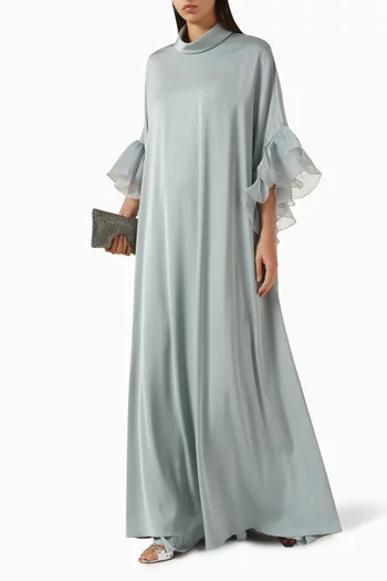 Reversed-collar Kaftan