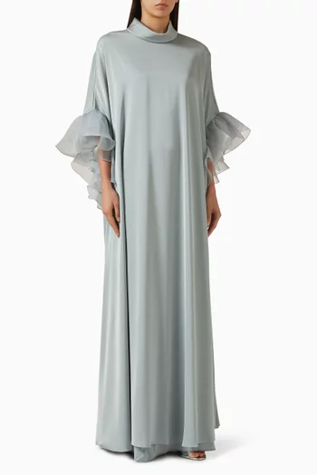 Reversed-collar Kaftan