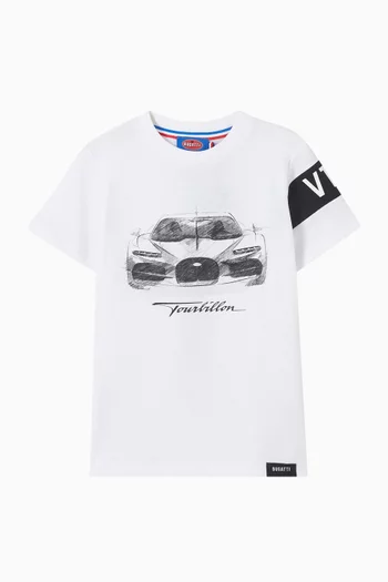 Graphic Print T-shirt in Cotton