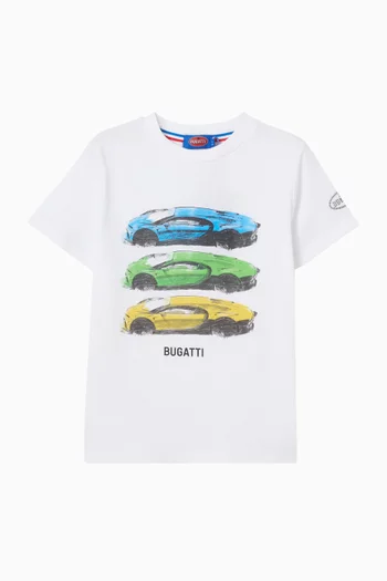 Bugatti Graphic Print T-shirt in Cotton