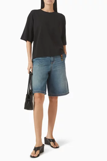 تي شيرت سميث بفتحة رقبة مستديرة قطن جيرسيه