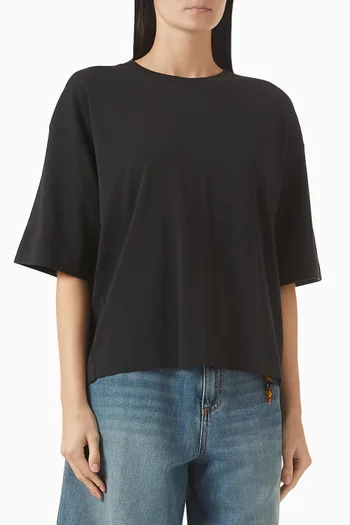 تي شيرت سميث بفتحة رقبة مستديرة قطن جيرسيه