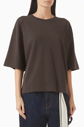 تي شيرت سميث بفتحة رقبة مستديرة قطن جيرسيه