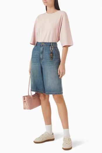 تي شيرت سميث بفتحة رقبة مستديرة قطن جيرسيه