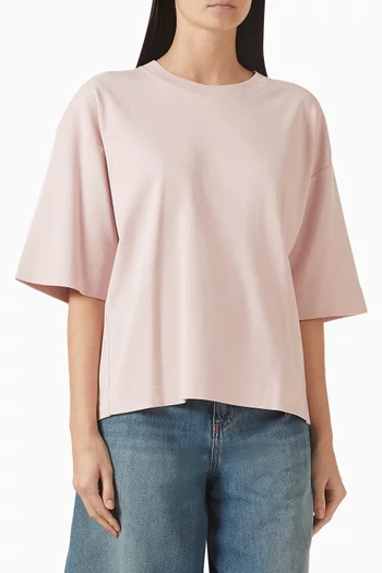 تي شيرت سميث بفتحة رقبة مستديرة قطن جيرسيه