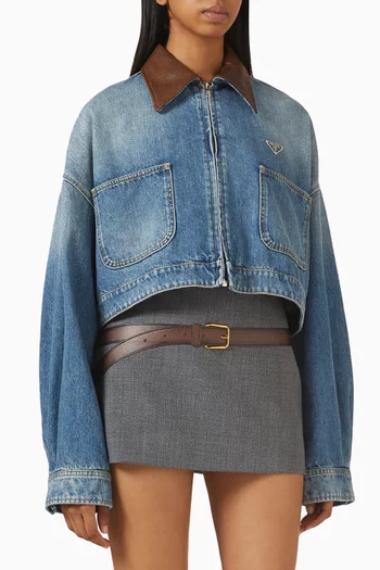 Crop Jacket in Denim
