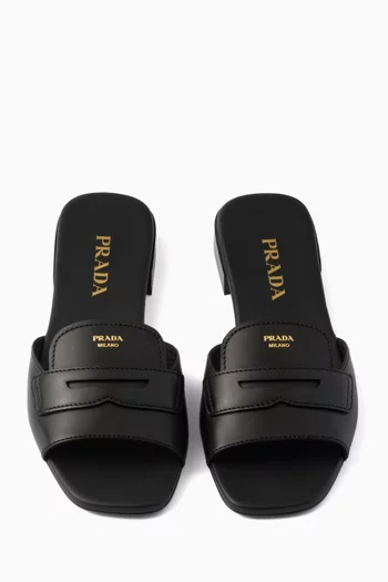 Logo 35 Mule Sandals in Leather