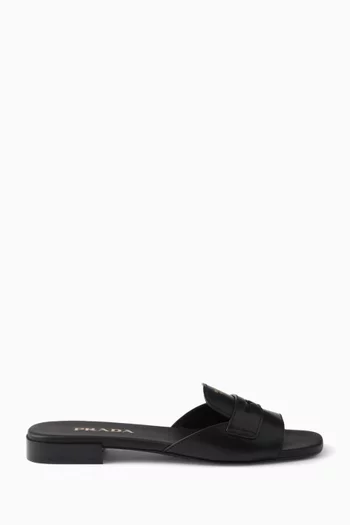 Logo 35 Mule Sandals in Leather