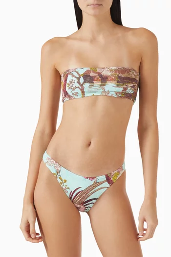 Roberto Cavalli x SKIMS Signature Swim Micro Bandeau Bikini Top