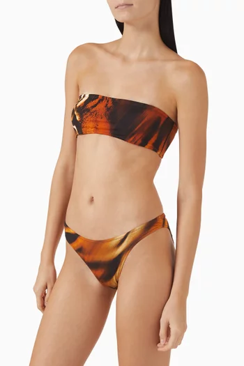 Roberto Cavalli x SKIMS Signature Swim Micro Bandeau Bikini Top