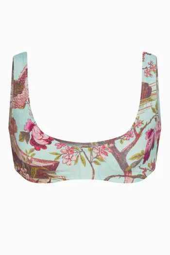 Roberto Cavalli x SKIMS Signature Swim Plunge Triangle Bikini Top