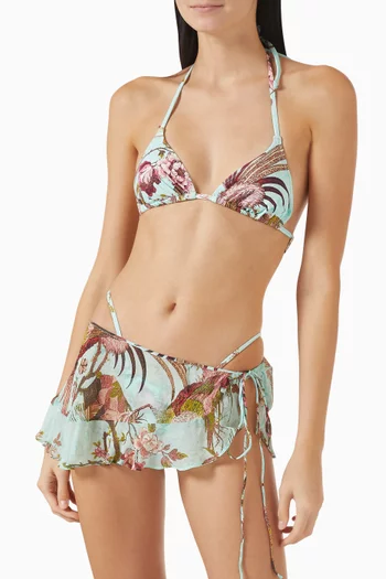 Roberto Cavalli x SKIMS Low Rise Mini Skirt in Chiffon