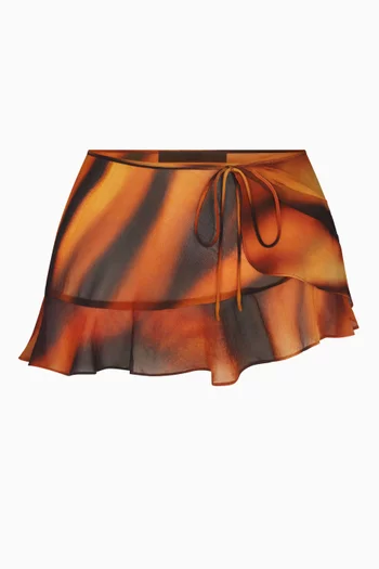 Roberto Cavalli x SKIMS Low Rise Mini Skirt in Chiffon