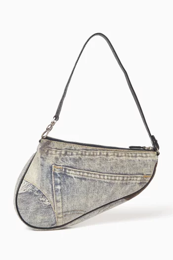 Mini Saddle Bag in Denim