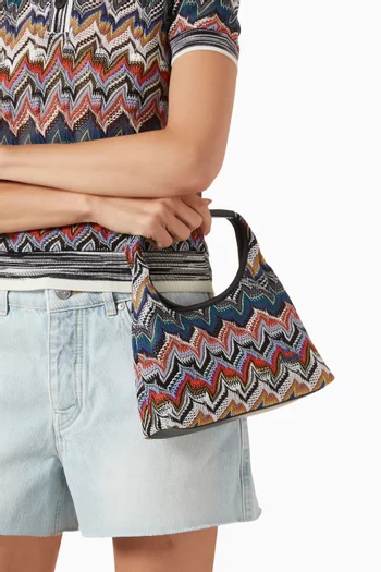 Small Hobo Bag in Raschel Knit