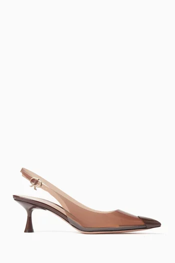 Vernice Slingback Pumps in PVC