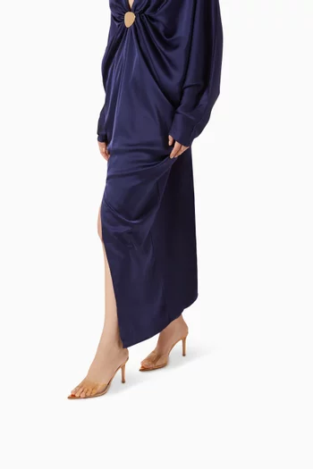 Elle 85 Mule Sandals in Patent Leather & Plexi